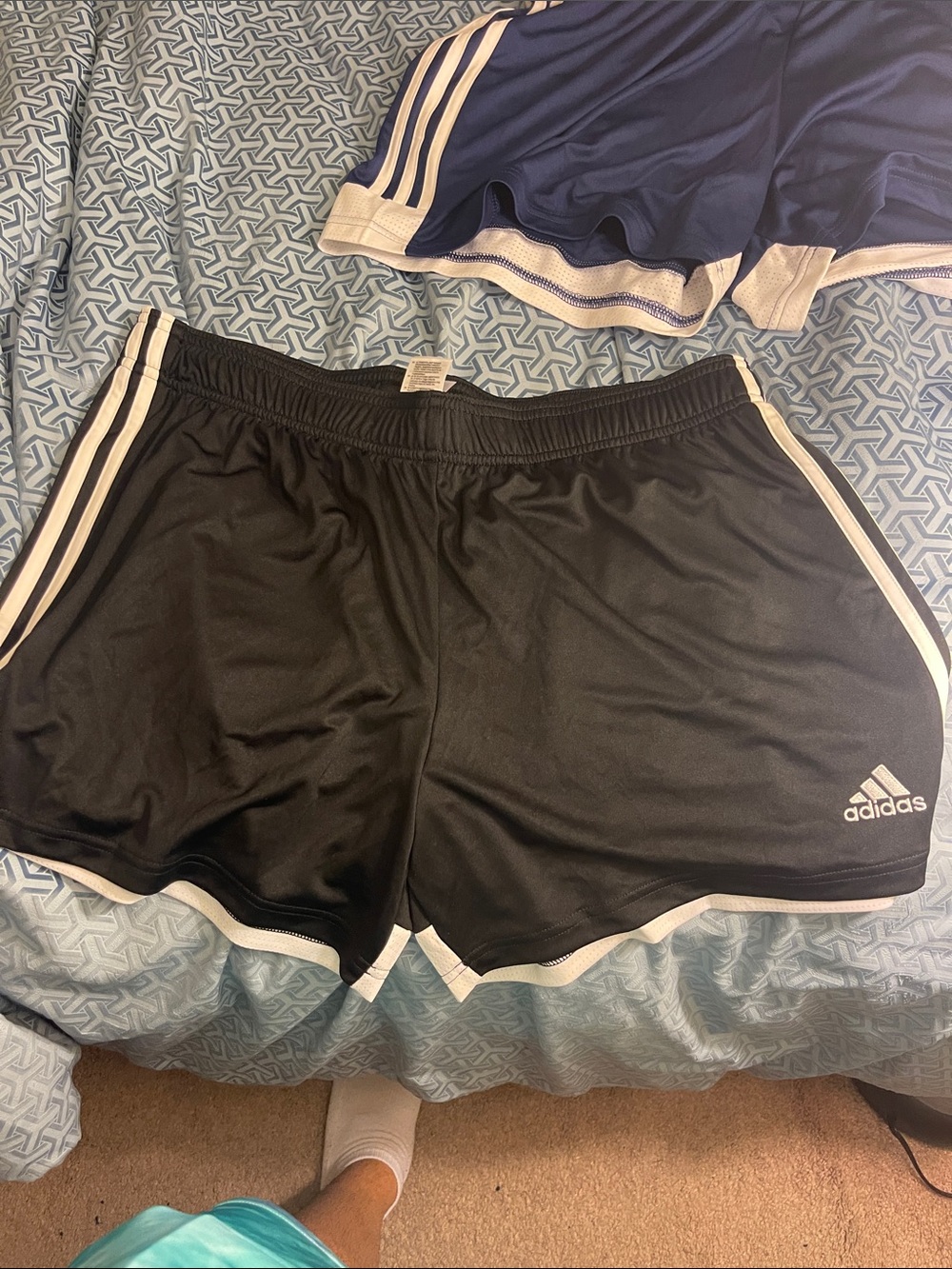 adidas Black and White Women's Athletic Shorts